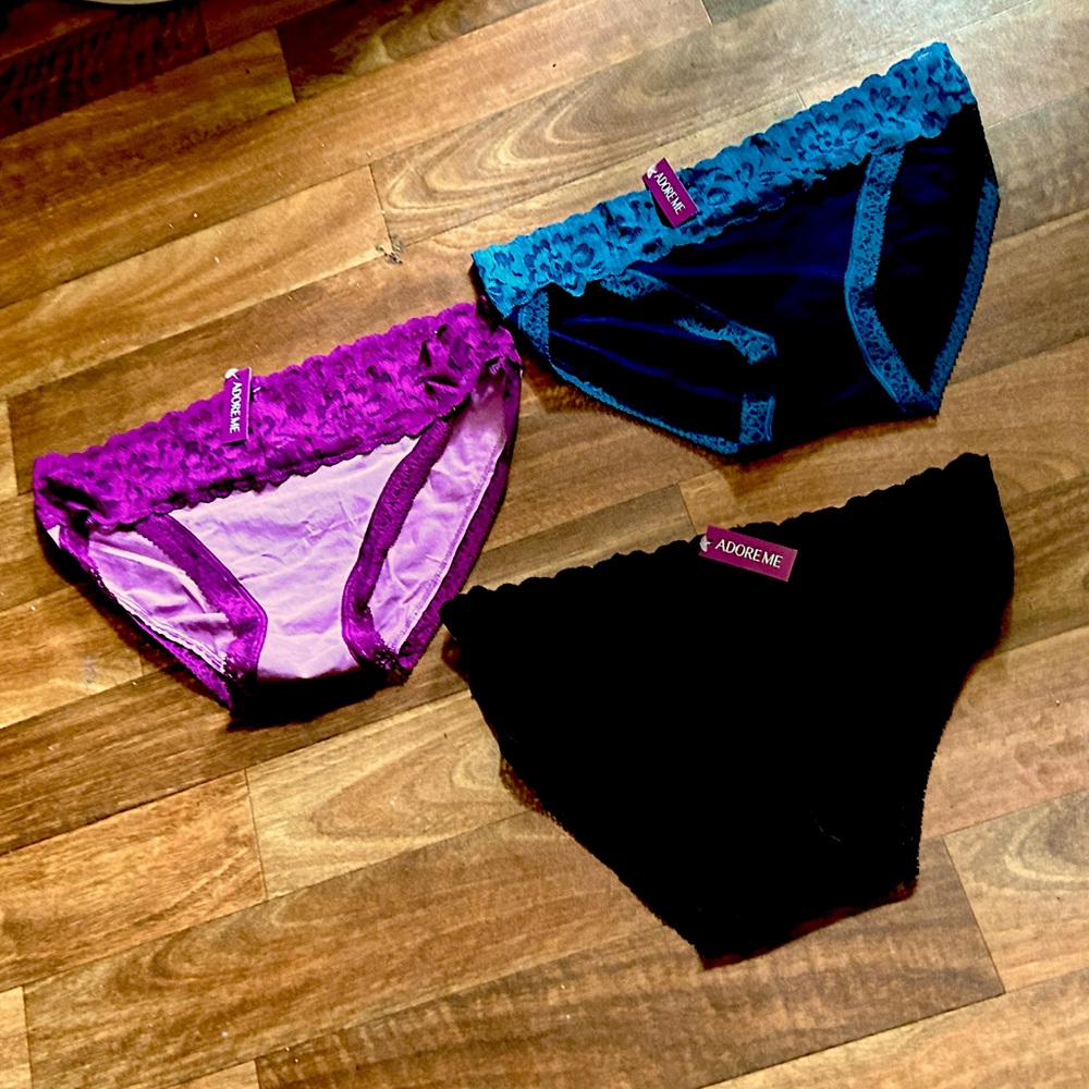 Trio of adore me medium bikini briefs NWT available for 3 $32 individual $12